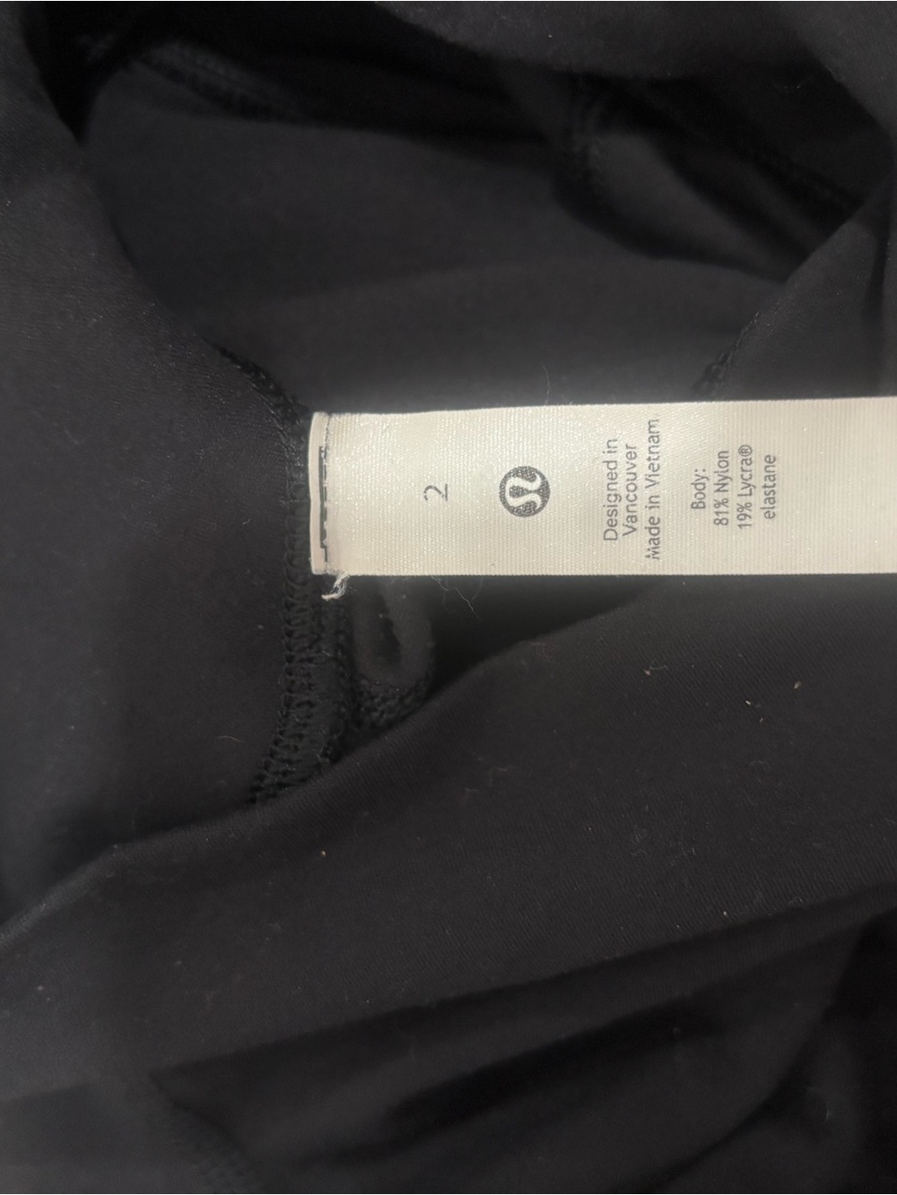 Lululemon Black Athletic Top - Size 2 used once or twice